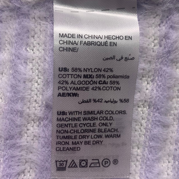 Chico's Sweater Women's Sz 2 (Large) Zenergy Striped Mock-Neck Comfort Pullover - Picture 5 of 7